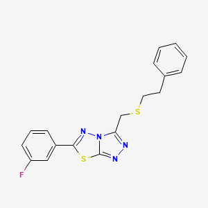 6-(3-Fluorophenyl)-3-{[(2-phenylethyl)sulfanyl]methyl}[1,2,4]triazolo[3,4-b][1,3,4]thiadiazole