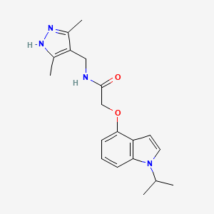 N-[(3,5-dimethyl-1H-pyrazol-4-yl)methyl]-2-{[1-(propan-2-yl)-1H-indol-4-yl]oxy}acetamide