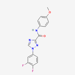 molecular formula C16H12F2N4O2 B13362953 1-(3,4-difluorophenyl)-N-(4-methoxyphenyl)-1H-1,2,4-triazole-3-carboxamide 