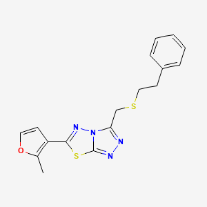 6-(2-Methyl-3-furyl)-3-{[(2-phenylethyl)sulfanyl]methyl}[1,2,4]triazolo[3,4-b][1,3,4]thiadiazole