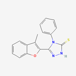 5-(3-methyl-1-benzofuran-2-yl)-4-phenyl-4H-1,2,4-triazole-3-thiol