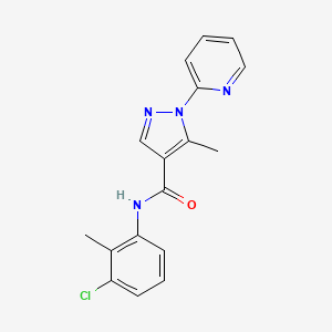 N-(3-chloro-2-methylphenyl)-5-methyl-1-(2-pyridinyl)-1H-pyrazole-4-carboxamide