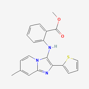 Methyl 2-{[7-methyl-2-(2-thienyl)imidazo[1,2-a]pyridin-3-yl]amino}benzoate