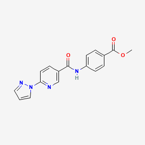 methyl 4-({[6-(1H-pyrazol-1-yl)-3-pyridinyl]carbonyl}amino)benzoate