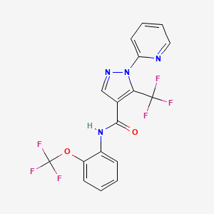 1-(2-pyridinyl)-N-[2-(trifluoromethoxy)phenyl]-5-(trifluoromethyl)-1H-pyrazole-4-carboxamide