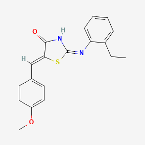 molecular formula C19H18N2O2S B13363078 (5Z)-2-(2-ethylanilino)-5-[(4-methoxyphenyl)methylidene]-1,3-thiazol-4-one 