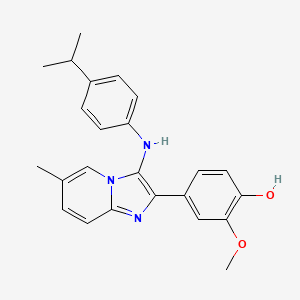 4-[3-(4-Isopropylanilino)-6-methylimidazo[1,2-a]pyridin-2-yl]-2-methoxyphenol