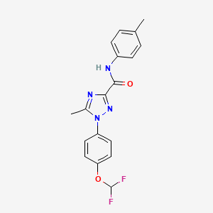 1-[4-(difluoromethoxy)phenyl]-5-methyl-N-(4-methylphenyl)-1H-1,2,4-triazole-3-carboxamide