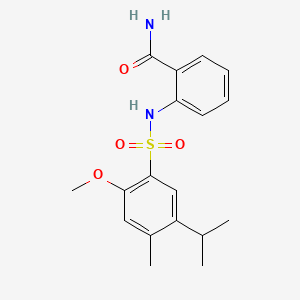 2-{[(5-Isopropyl-2-methoxy-4-methylphenyl)sulfonyl]amino}benzamide