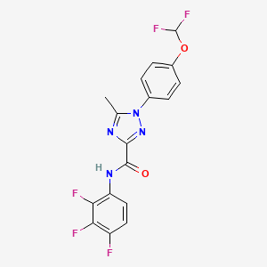 molecular formula C17H11F5N4O2 B13363178 1-[4-(difluoromethoxy)phenyl]-5-methyl-N-(2,3,4-trifluorophenyl)-1H-1,2,4-triazole-3-carboxamide 