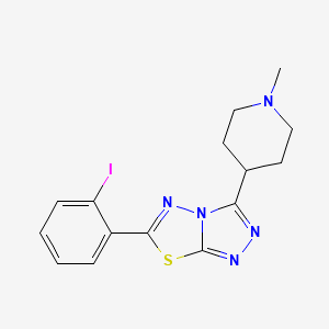 6-(2-Iodophenyl)-3-(1-methyl-4-piperidinyl)[1,2,4]triazolo[3,4-b][1,3,4]thiadiazole