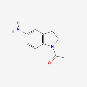 molecular formula C11H14N2O B1336321 1-(5-氨基-2-甲基-2,3-二氢吲哚-1-基)-乙酮 CAS No. 95545-03-2