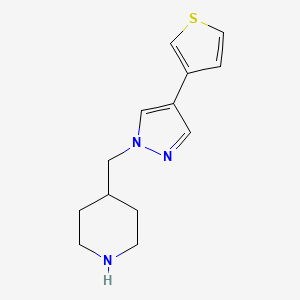 4-((4-(thiophen-3-yl)-1H-pyrazol-1-yl)methyl)piperidine