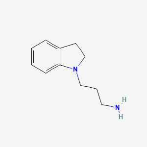 molecular formula C11H16N2 B1336322 3-(2,3-二氢-1H-吲哚-1-基)丙胺 CAS No. 61123-70-4