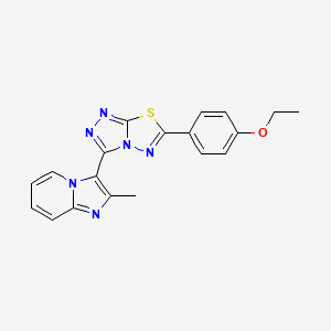 3-[6-(4-Ethoxyphenyl)[1,2,4]triazolo[3,4-b][1,3,4]thiadiazol-3-yl]-2-methylimidazo[1,2-a]pyridine