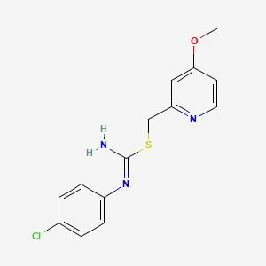 molecular formula C14H14ClN3OS B13363280 (4-methoxy-2-pyridinyl)methyl N-(4-chlorophenyl)imidothiocarbamate 