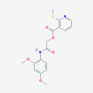 2-((2,4-Dimethoxyphenyl)amino)-2-oxoethyl 2-(methylthio)nicotinate