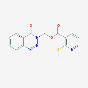 (4-Oxobenzo[d][1,2,3]triazin-3(4H)-yl)methyl 2-(methylthio)nicotinate