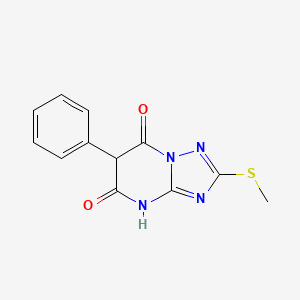 2-(methylsulfanyl)-6-phenyl[1,2,4]triazolo[1,5-a]pyrimidine-5,7(4H,6H)-dione