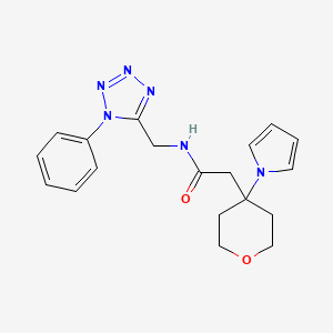 N-[(1-phenyl-1H-tetrazol-5-yl)methyl]-2-[4-(1H-pyrrol-1-yl)tetrahydro-2H-pyran-4-yl]acetamide