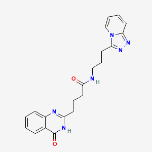 4-(4-hydroxyquinazolin-2-yl)-N-[3-([1,2,4]triazolo[4,3-a]pyridin-3-yl)propyl]butanamide