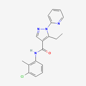 N-(3-chloro-2-methylphenyl)-5-ethyl-1-(2-pyridinyl)-1H-pyrazole-4-carboxamide