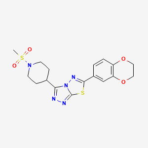 6-(2,3-Dihydro-1,4-benzodioxin-6-yl)-3-[1-(methylsulfonyl)-4-piperidinyl][1,2,4]triazolo[3,4-b][1,3,4]thiadiazole