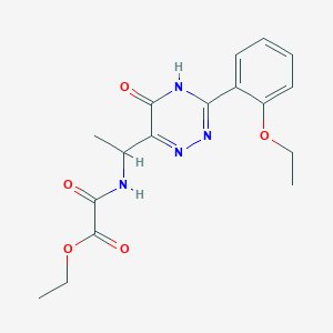 Ethyl 2-((1-(3-(2-ethoxyphenyl)-5-oxo-4,5-dihydro-1,2,4-triazin-6-yl)ethyl)amino)-2-oxoacetate