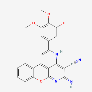 5-Amino-2-(3,4,5-trimethoxyphenyl)chromeno[4,3,2-de][1,6]naphthyridine-4-carbonitrile