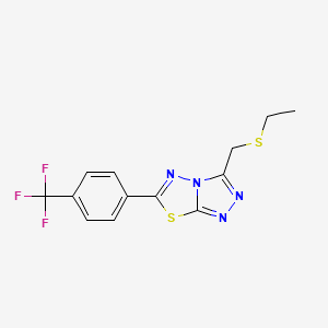 3-[(Ethylsulfanyl)methyl]-6-[4-(trifluoromethyl)phenyl][1,2,4]triazolo[3,4-b][1,3,4]thiadiazole