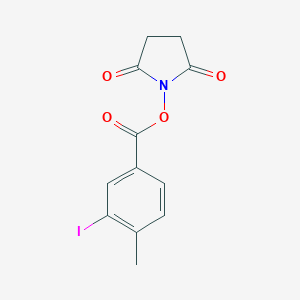 molecular formula C12H10INO4 B133635 N-Succinimidyl 4-methyl-3-iodobenzoate CAS No. 149879-60-7