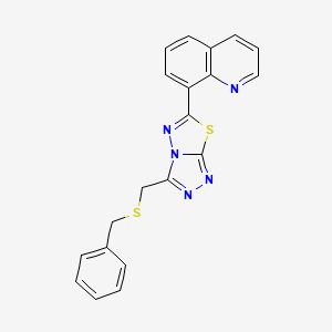 8-{3-[(Benzylsulfanyl)methyl][1,2,4]triazolo[3,4-b][1,3,4]thiadiazol-6-yl}quinoline