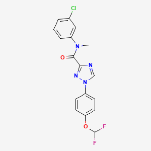 N-(3-chlorophenyl)-1-[4-(difluoromethoxy)phenyl]-N-methyl-1H-1,2,4-triazole-3-carboxamide