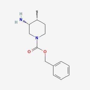 molecular formula C14H20N2O2 B13363520 (3R,4R)-Benzyl 3-amino-4-methylpiperidine-1-carboxylate 