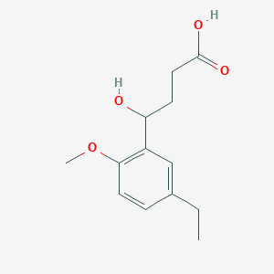 molecular formula C13H18O4 B1336354 4-(5-Ethyl-2-methoxyphenyl)-4-hydroxybutanoic acid CAS No. 879053-63-1