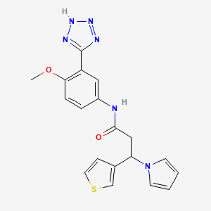 N-[4-methoxy-3-(1H-tetraazol-5-yl)phenyl]-3-(1H-pyrrol-1-yl)-3-(3-thienyl)propanamide