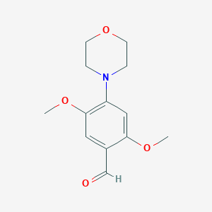 molecular formula C13H17NO4 B1336356 2,5-Dimethoxy-4-morpholin-4-yl-benzaldehyde CAS No. 154519-07-0