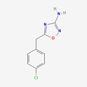 molecular formula C9H8ClN3O B13363563 5-(4-Chlorobenzyl)-1,2,4-oxadiazol-3-amine 