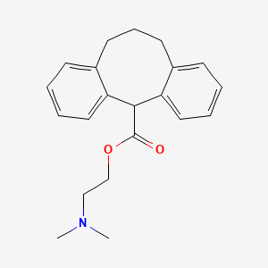 molecular formula C21H25NO2 B13363585 2-(Dimethylamino)ethyl 5,6,7,12-tetrahydrodibenzo[a,d]cyclooctene-12-carboxylate 