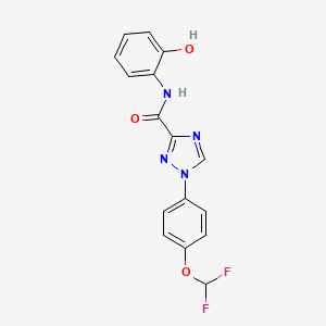 1-[4-(difluoromethoxy)phenyl]-N-(2-hydroxyphenyl)-1H-1,2,4-triazole-3-carboxamide