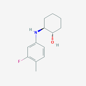 molecular formula C13H18FNO B13363621 (1S,2S)-2-((3-Fluoro-4-methylphenyl)amino)cyclohexan-1-ol 