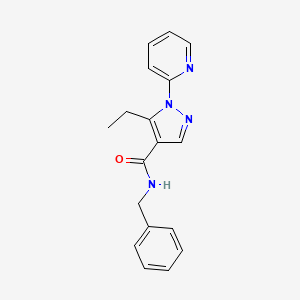 N-benzyl-5-ethyl-1-(2-pyridinyl)-1H-pyrazole-4-carboxamide