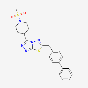 6-([1,1'-Biphenyl]-4-ylmethyl)-3-[1-(methylsulfonyl)-4-piperidinyl][1,2,4]triazolo[3,4-b][1,3,4]thiadiazole