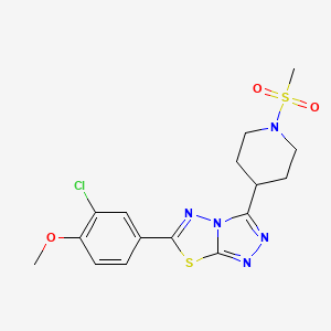 2-Chloro-4-{3-[1-(methylsulfonyl)-4-piperidinyl][1,2,4]triazolo[3,4-b][1,3,4]thiadiazol-6-yl}phenyl methyl ether