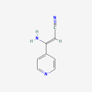 molecular formula C8H7N3 B13363697 3-Amino-3-(pyridin-4-yl)acrylonitrile 