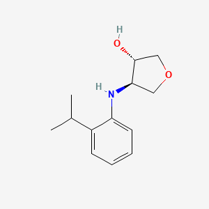 molecular formula C13H19NO2 B13363709 (3S,4R)-4-((2-Isopropylphenyl)amino)tetrahydrofuran-3-ol 