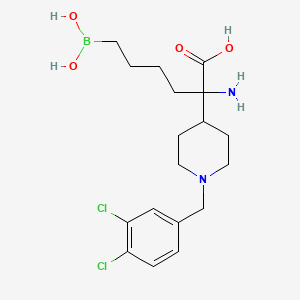 2-Amino-6-borono-2-(1-(3,4-dichlorobenzyl)piperidin-4-yl)hexanoic acid