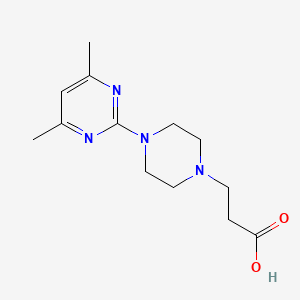 molecular formula C13H20N4O2 B1336374 3-[4-(4,6-二甲基嘧啶-2-基)-哌嗪-1-基]-丙酸 CAS No. 883537-94-8