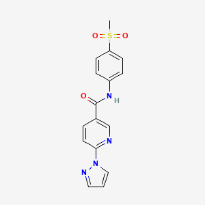 N-[4-(methylsulfonyl)phenyl]-6-(1H-pyrazol-1-yl)nicotinamide