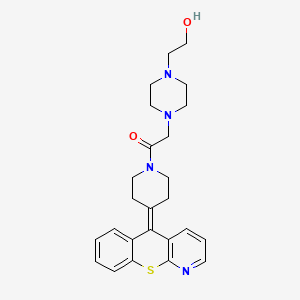 molecular formula C25H30N4O2S B13363745 2-(4-{2-oxo-2-[4-(5H-thiochromeno[2,3-b]pyridin-5-ylidene)-1-piperidinyl]ethyl}-1-piperazinyl)ethanol 